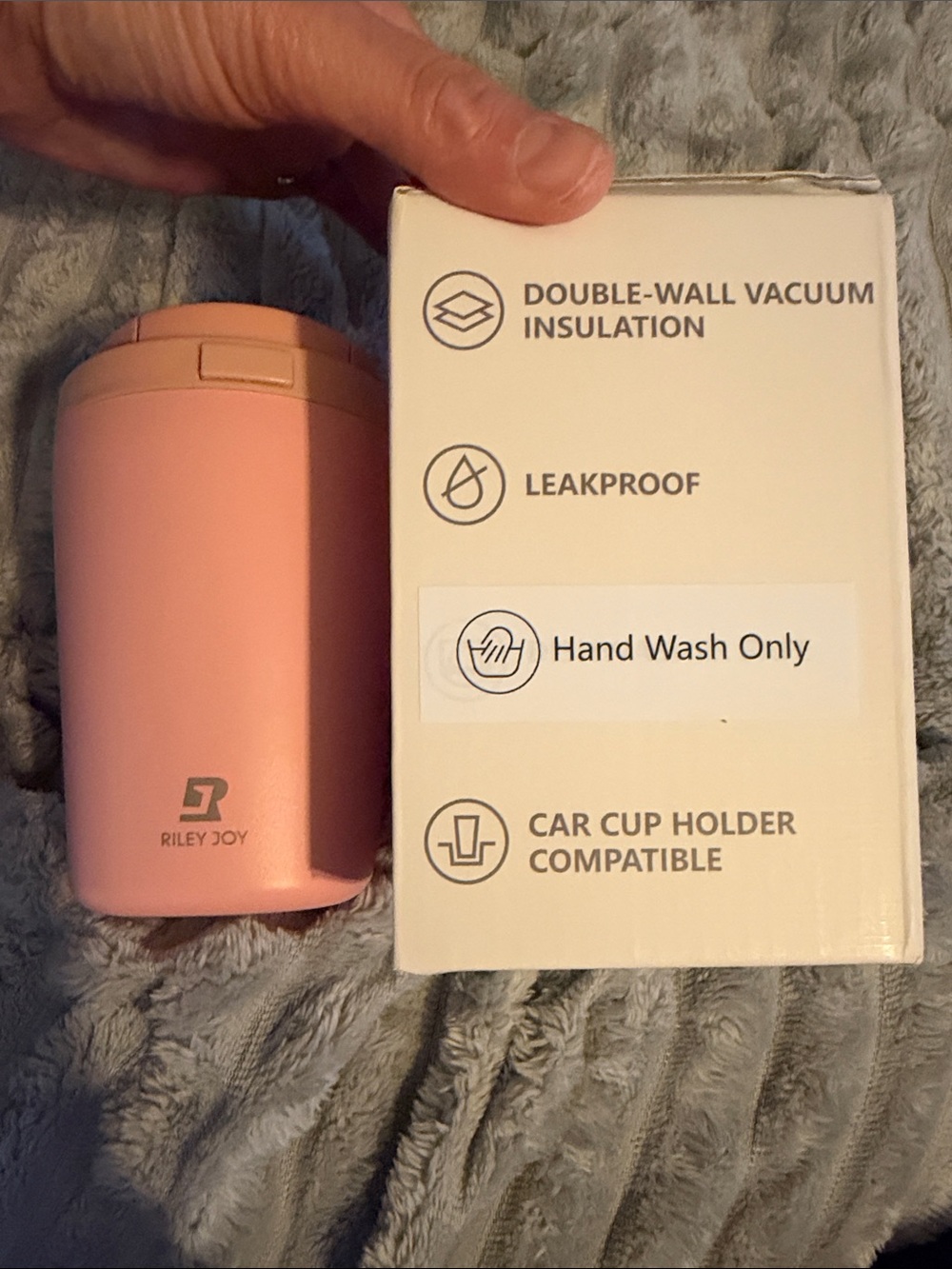 Riley Joy Pink Insulated Travel Mug - Leakproof Vacuum Tumbler